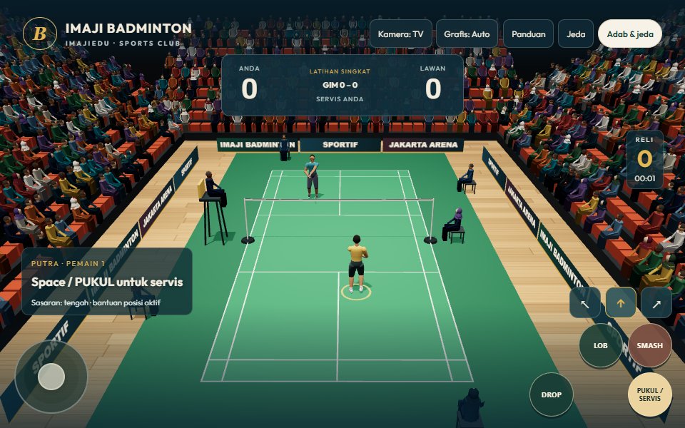 Imaji Badminton — Bulu Tangkis 3D