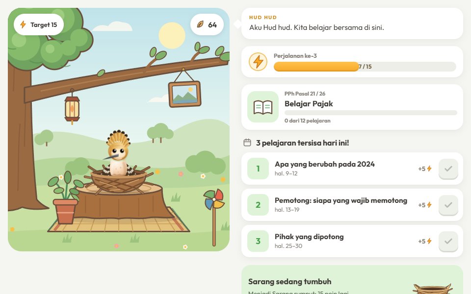 Tampilan latihan Belajar Pajak