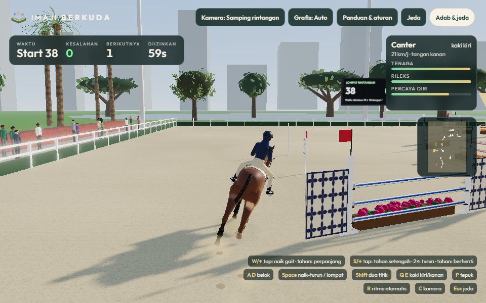 Tampilan latihan Imaji Berkuda — Arena & Sabana 3D