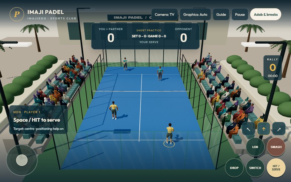 Imaji Padel — Glass Court 3D