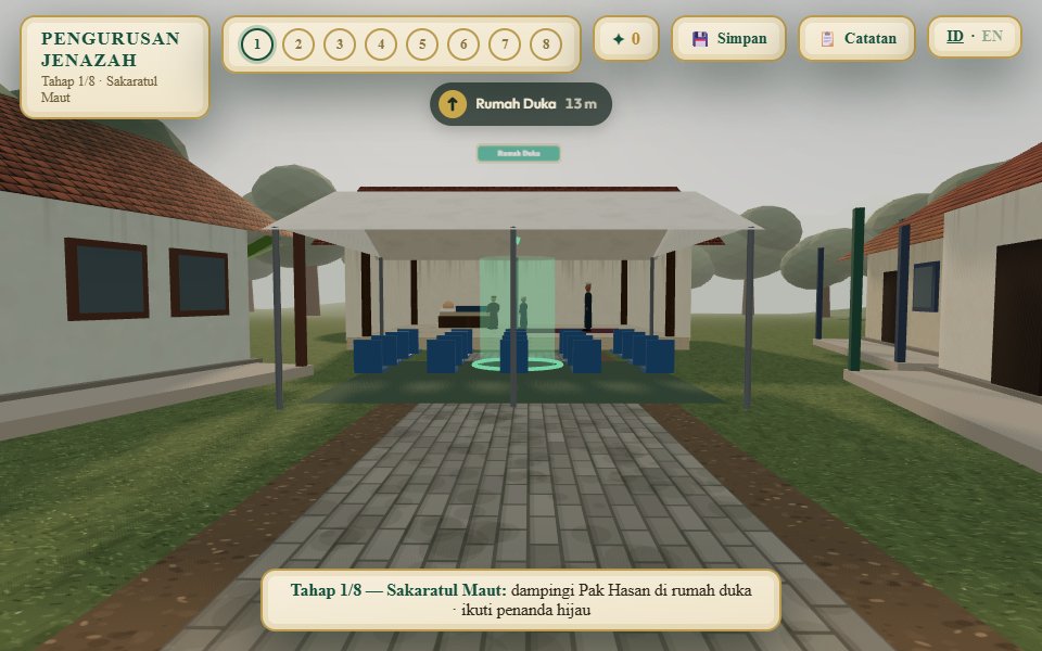Tampilan latihan Pengurusan Jenazah 3D