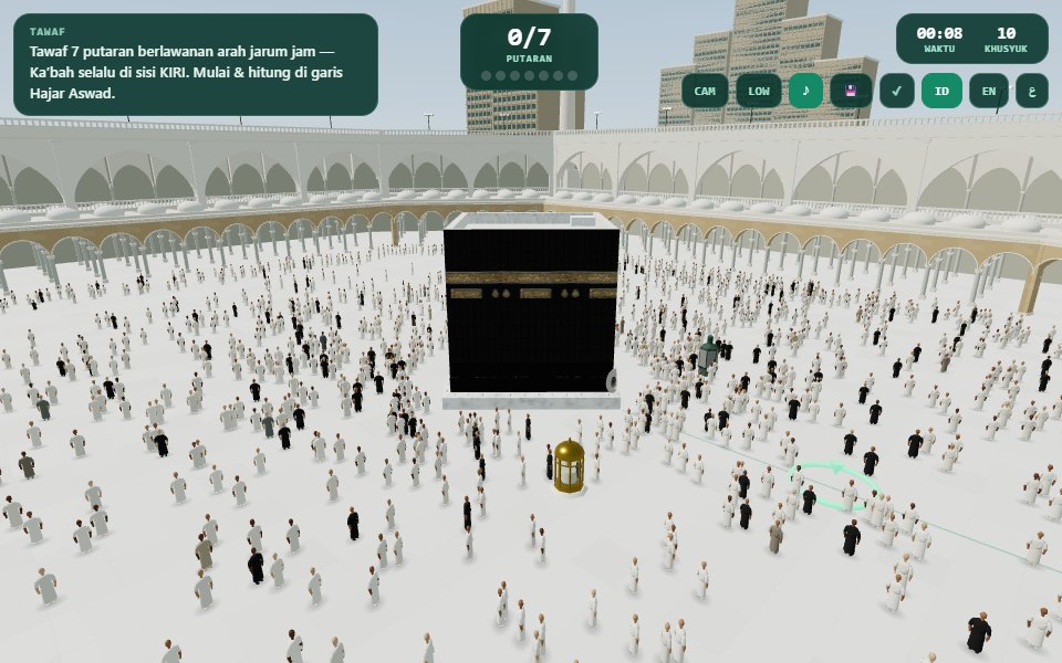 Tampilan latihan Simulator Tawaf