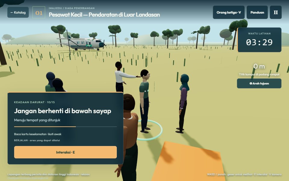 Tampilan latihan Pesawat Kecil — Pendaratan di Luar Landasan 3D