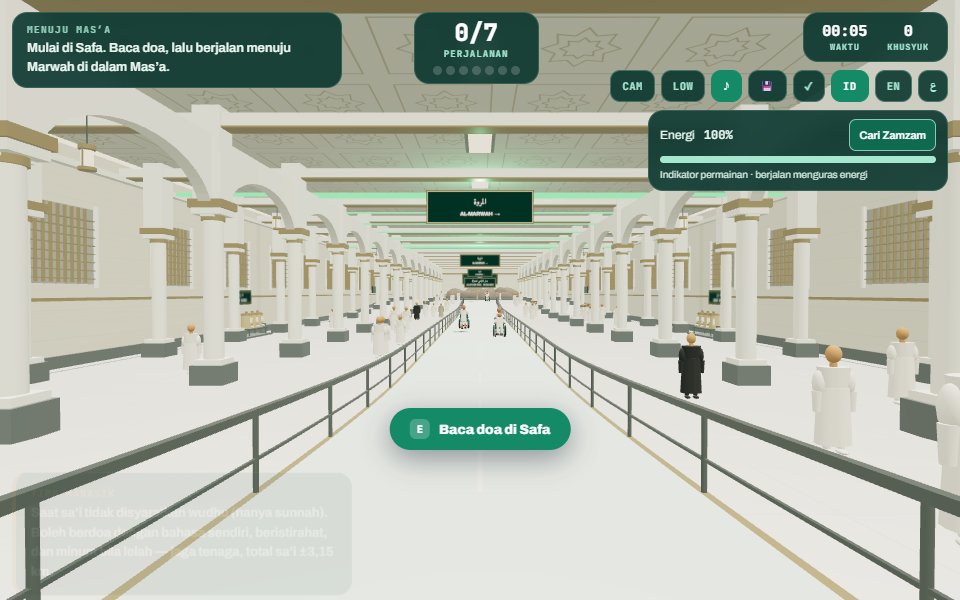 Tampilan latihan Simulator Sa'i
