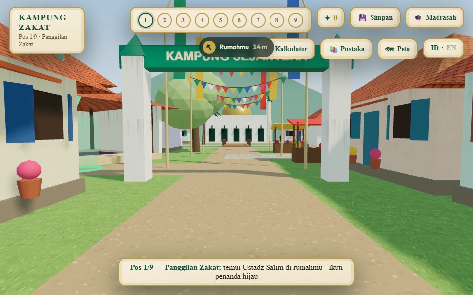 Tampilan latihan Kampung Zakat 3D
